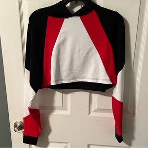 Long sleeve cropped hip hop dance hoodie